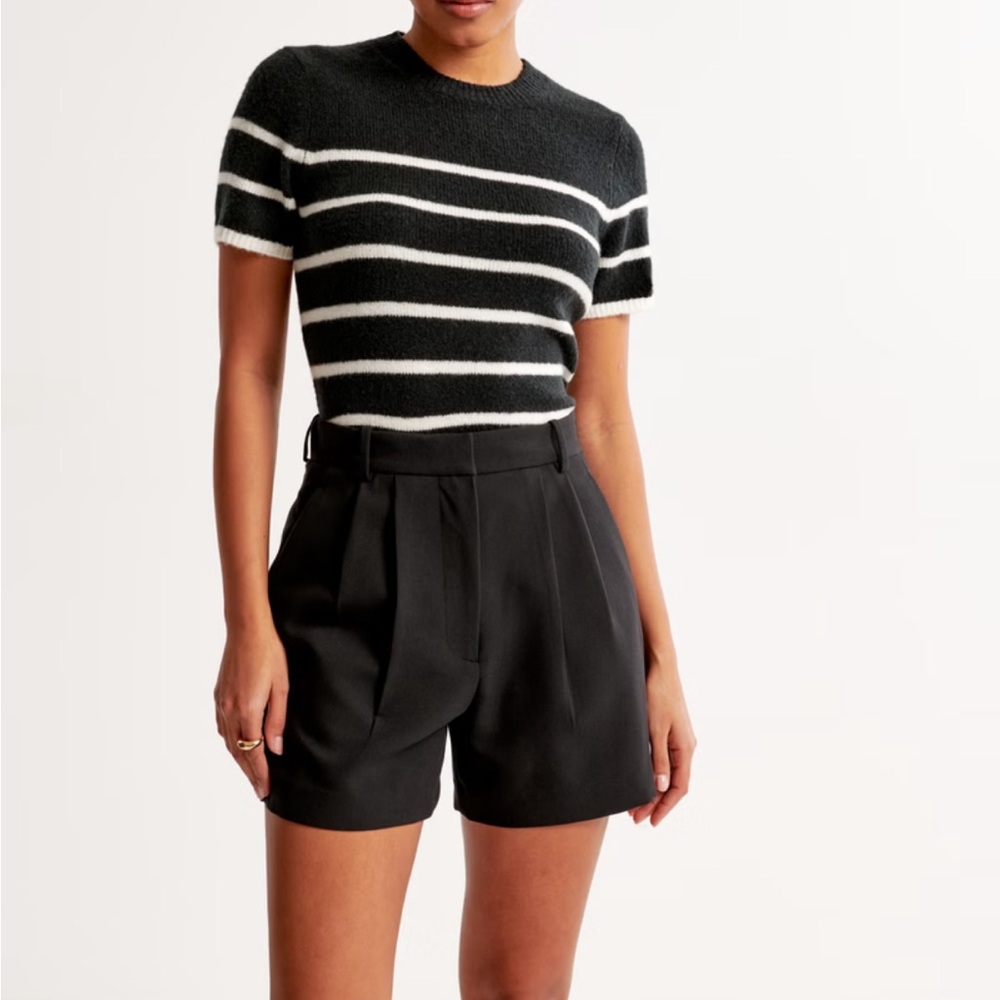Women's Black Tailored Shorts